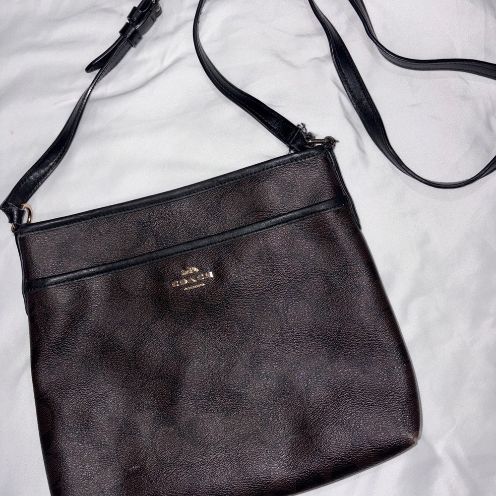Coach Dark Brown Leather Crossbody Bag